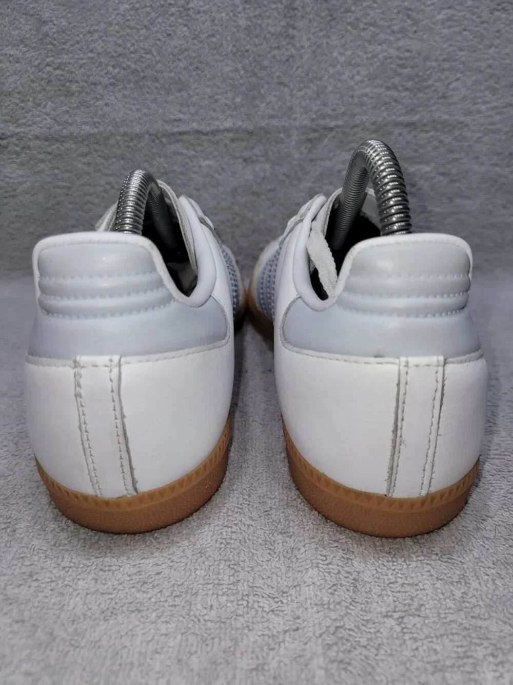 Adidas Samba OG Cloud White Halo Blue Tan Shoes IE0877 Women's/Ladies Size 9.5